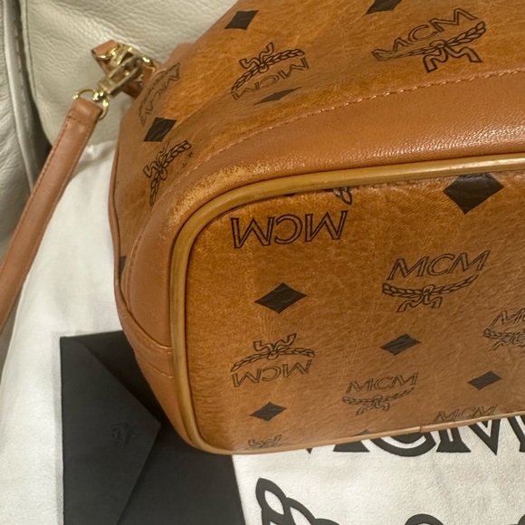 MCM cognac bucket purse - Picture 4 of 9